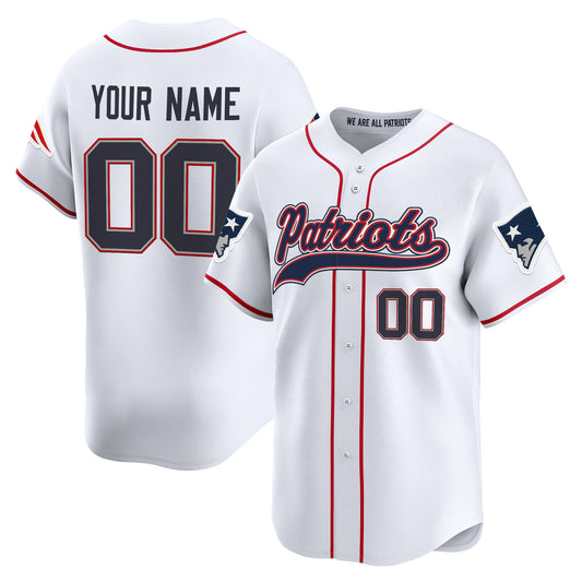 New England Patriots 2025 Vapor Baseball Custom Jersey - All Stitched