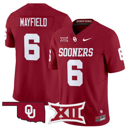 #6 Baker Mayfield Oklahoma Sooners Vapor Limited Jersey - All Stitched