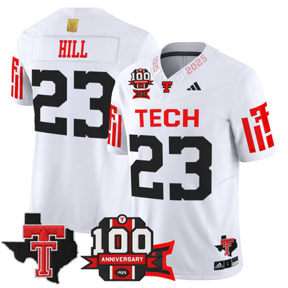Men's Texas Tech Red Raiders 2025 Vapor Limited Jersey - 100th Anniversary & Texas Patch - All Stitched