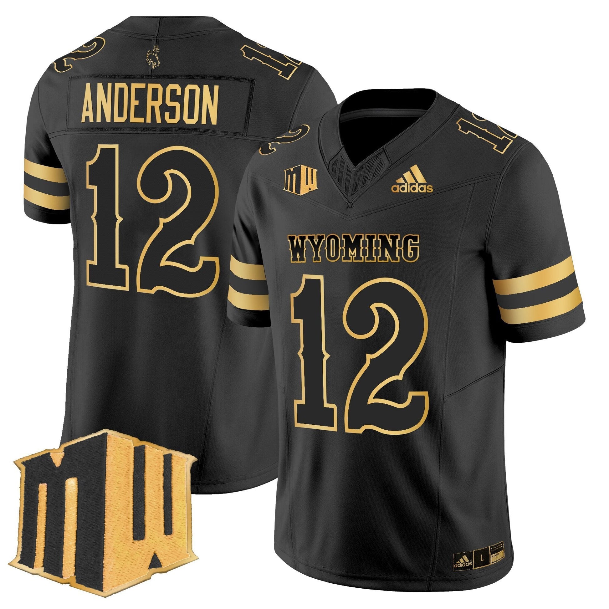Men's Wyoming Cowboys 2025 Gold Vapor Limited Jersey - All Stitched