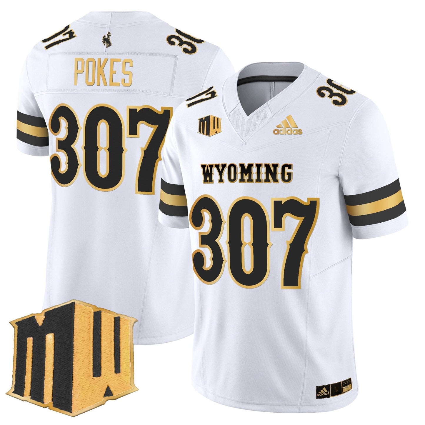 Men's Wyoming Cowboys 2025 Gold Vapor Limited Jersey - All Stitched