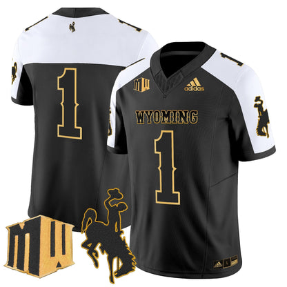 Men's Wyoming Cowboys 2025 Gold Vapor Limited Jersey - All Stitched