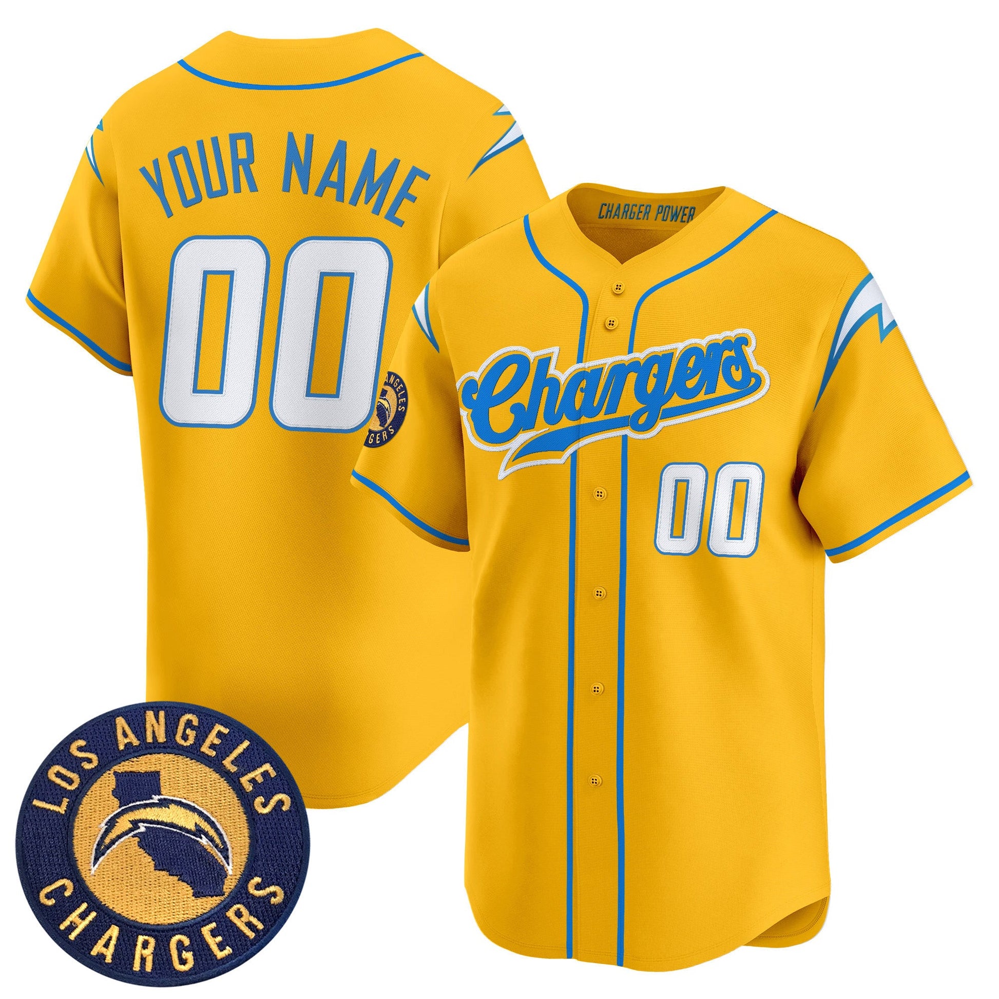Los Angeles Chargers 2025 Vapor Limited Baseball Custom Jersey - All Stitched