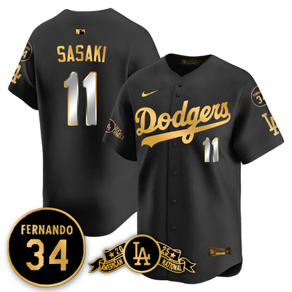 Los Angeles Dodgers 2025 National League Champions Jersey - All Stitched
