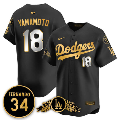 Los Angeles Dodgers 2025 National League Champions Jersey - All Stitched