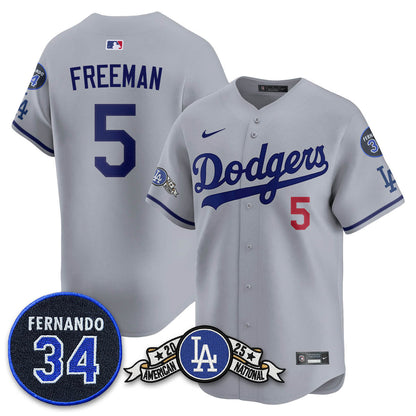 Los Angeles Dodgers 2025 National League Champions Jersey - All Stitched