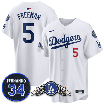 Los Angeles Dodgers 2025 National League Champions Jersey - All Stitched