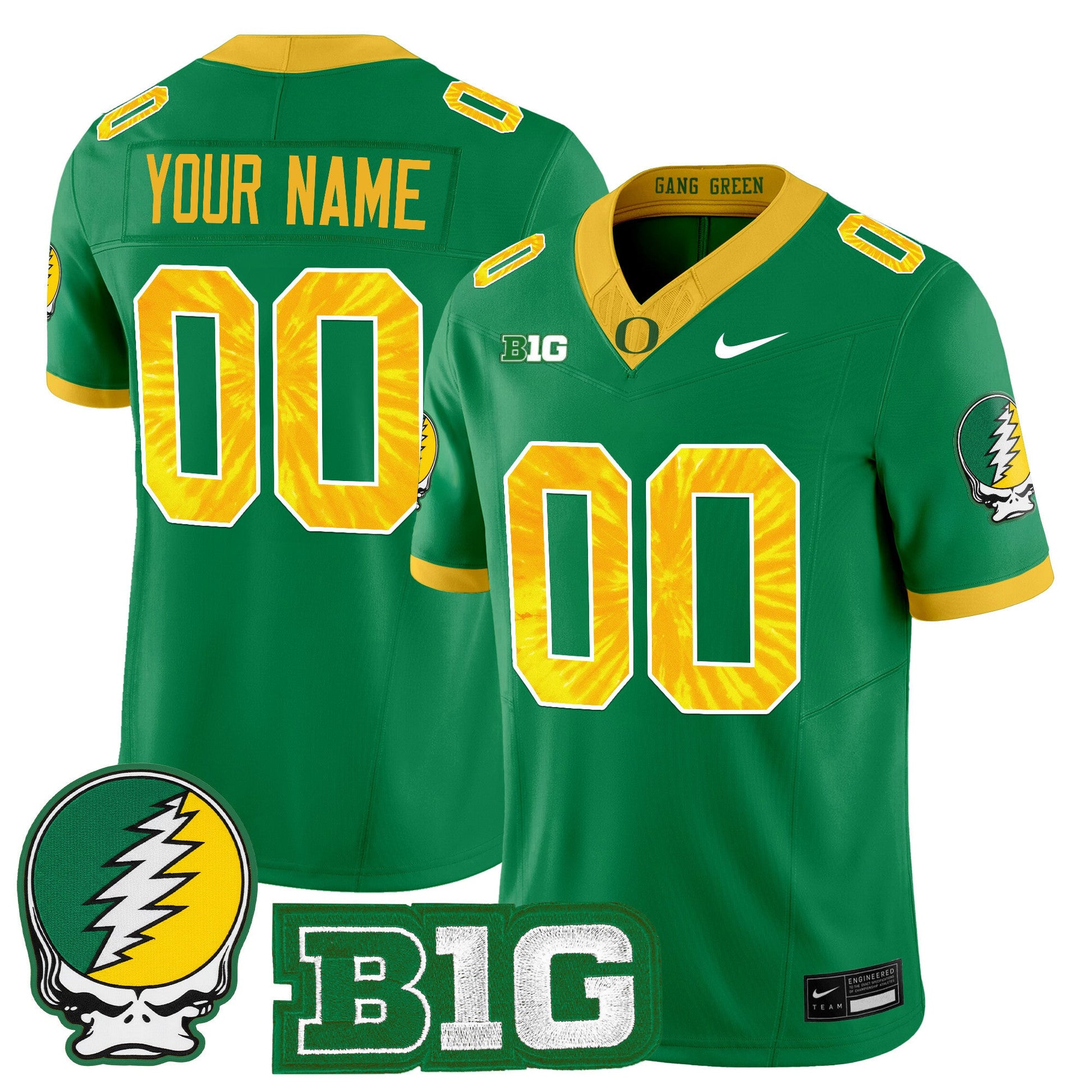 Oregon Ducks 2025 "Grateful Ducks" Vapor Limited Custom Jersey - All Stitched