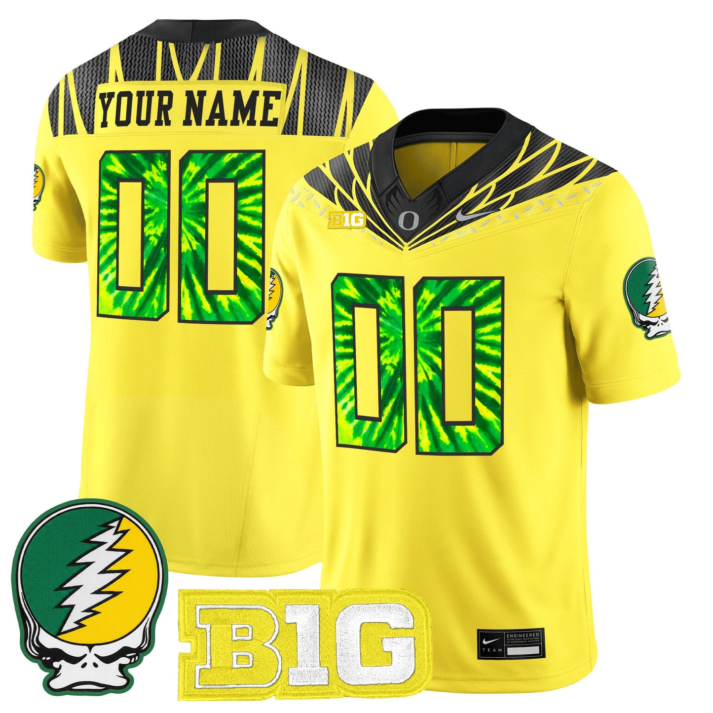 Oregon Ducks 2025 "Grateful Ducks" Vapor Limited Custom Jersey - All Stitched