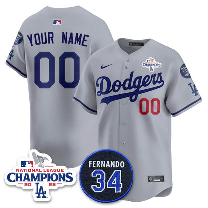 Custom Los Angeles Dodgers 2025 NL Champions Jersey - All Stitched