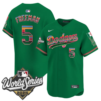 Men's Dodgers Mexico 2025 World Series Vapor Premier Limited Jersey - All Stitched