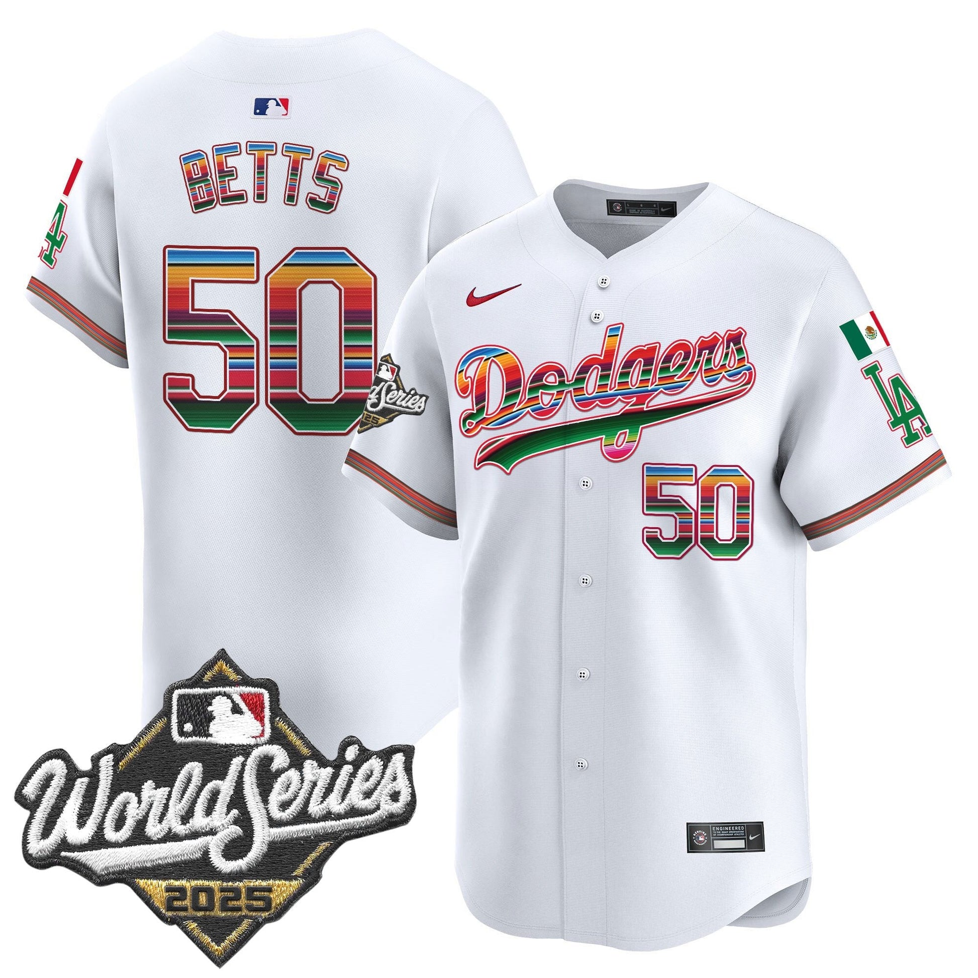 Men's Dodgers Mexico 2025 World Series Vapor Premier Limited Jersey - All Stitched