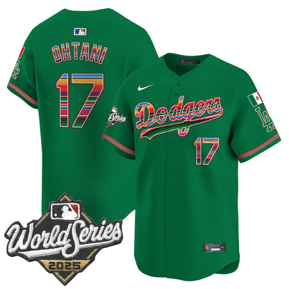 Men's Dodgers Mexico 2025 World Series Vapor Premier Limited Jersey - All Stitched