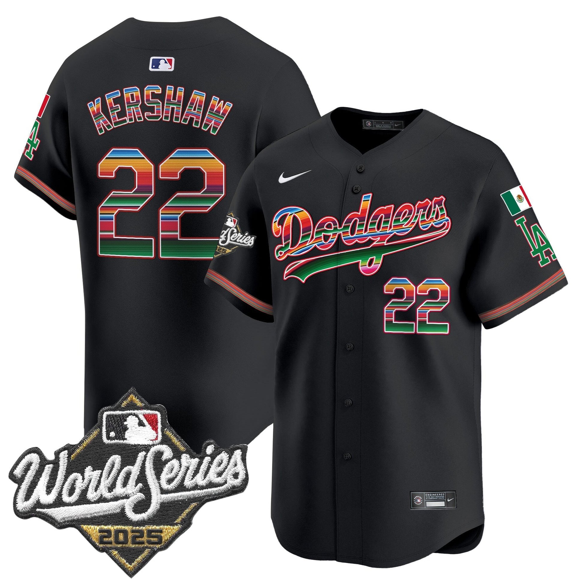 Men's Dodgers Mexico 2025 World Series Vapor Premier Limited Jersey - All Stitched