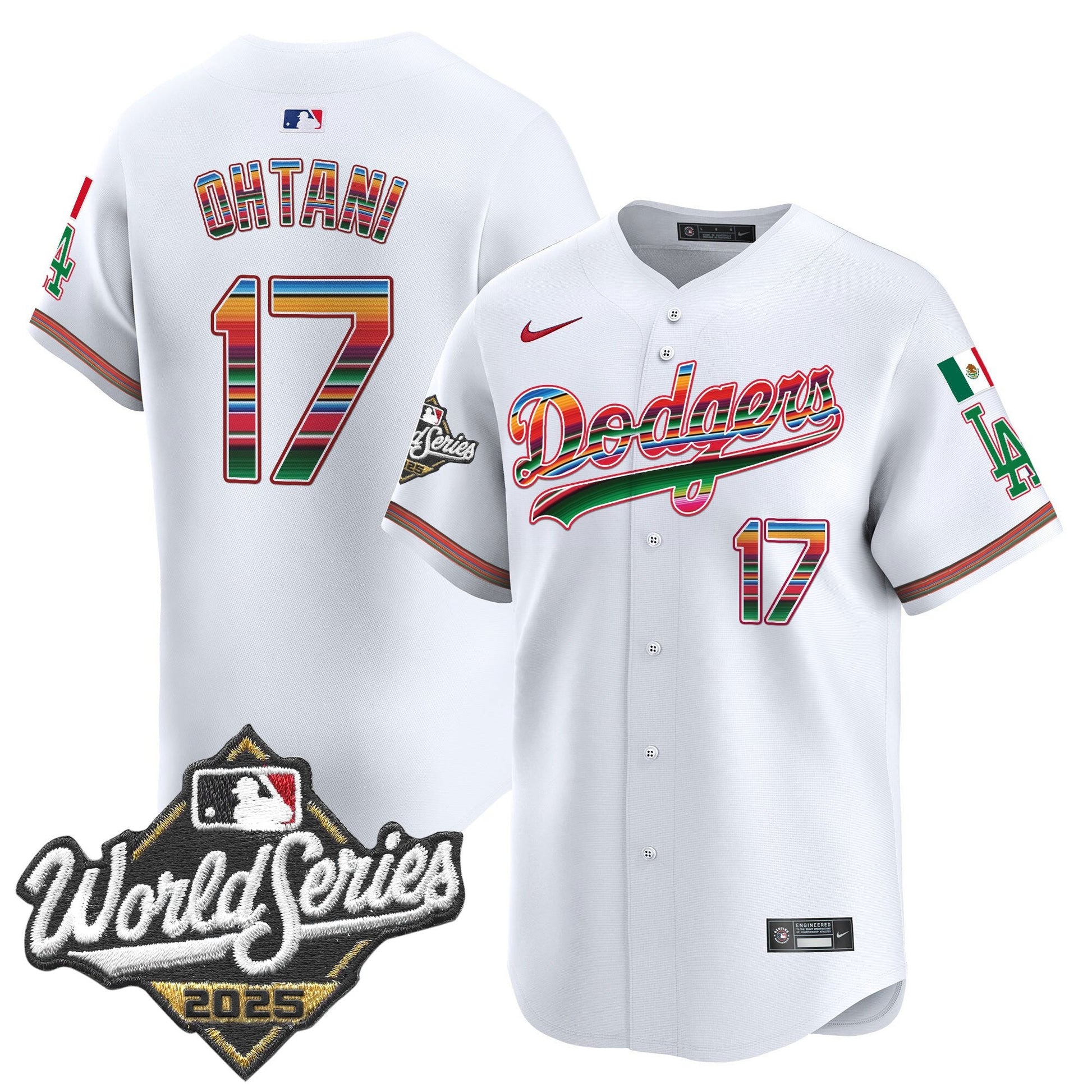 Men's Dodgers Mexico 2025 World Series Vapor Premier Limited Jersey - All Stitched