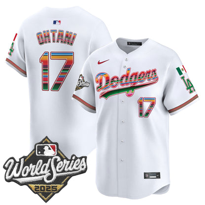 Men's Dodgers Mexico 2025 World Series Vapor Premier Limited Jersey - All Stitched