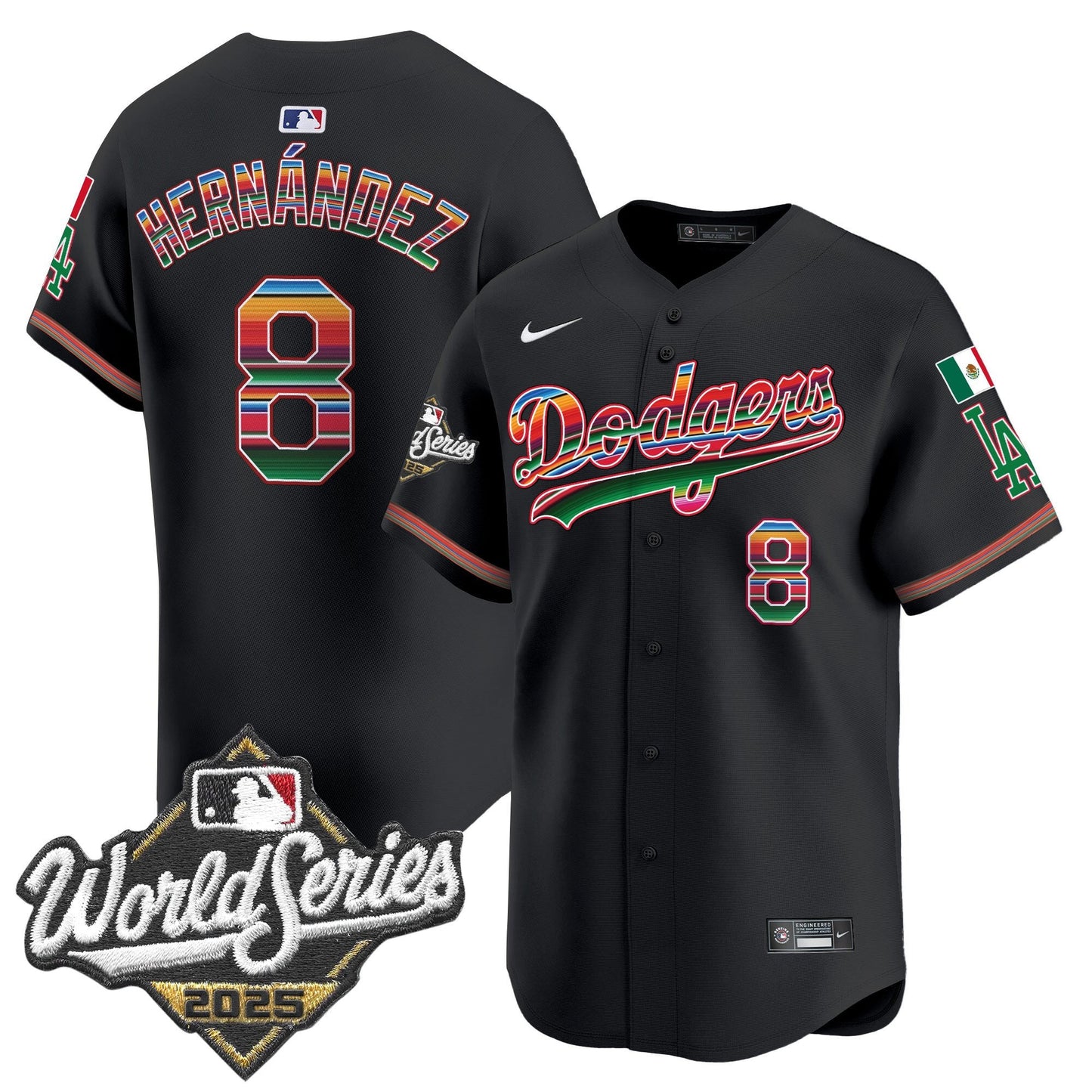 Men's Dodgers Mexico 2025 World Series Vapor Premier Limited Jersey - All Stitched