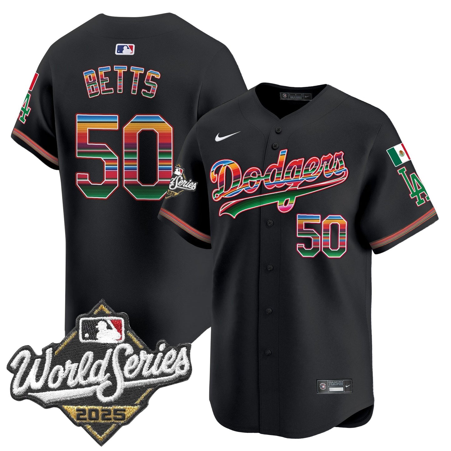 Men's Dodgers Mexico 2025 World Series Vapor Premier Limited Jersey - All Stitched