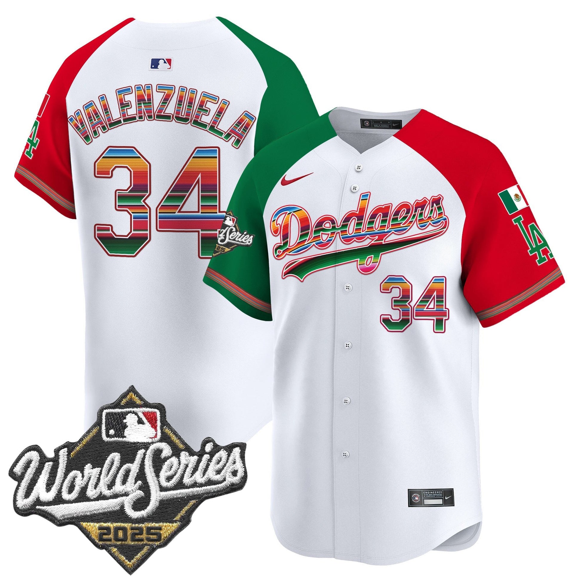 Men's Dodgers Mexico 2025 World Series Vapor Premier Limited Jersey - All Stitched