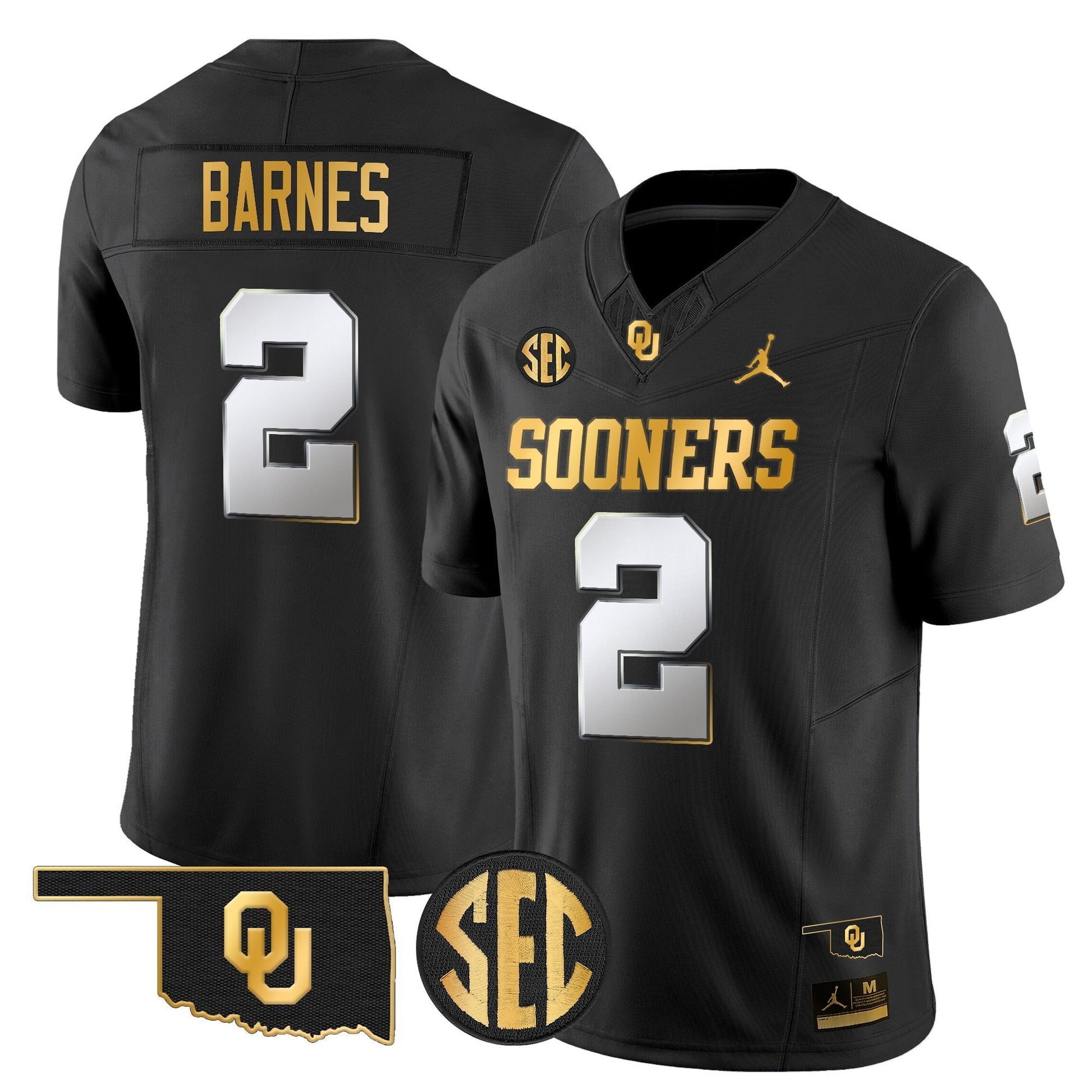 Men's Oklahoma Sooners 2025 Gold Vapor Limited Jersey - All Stitched