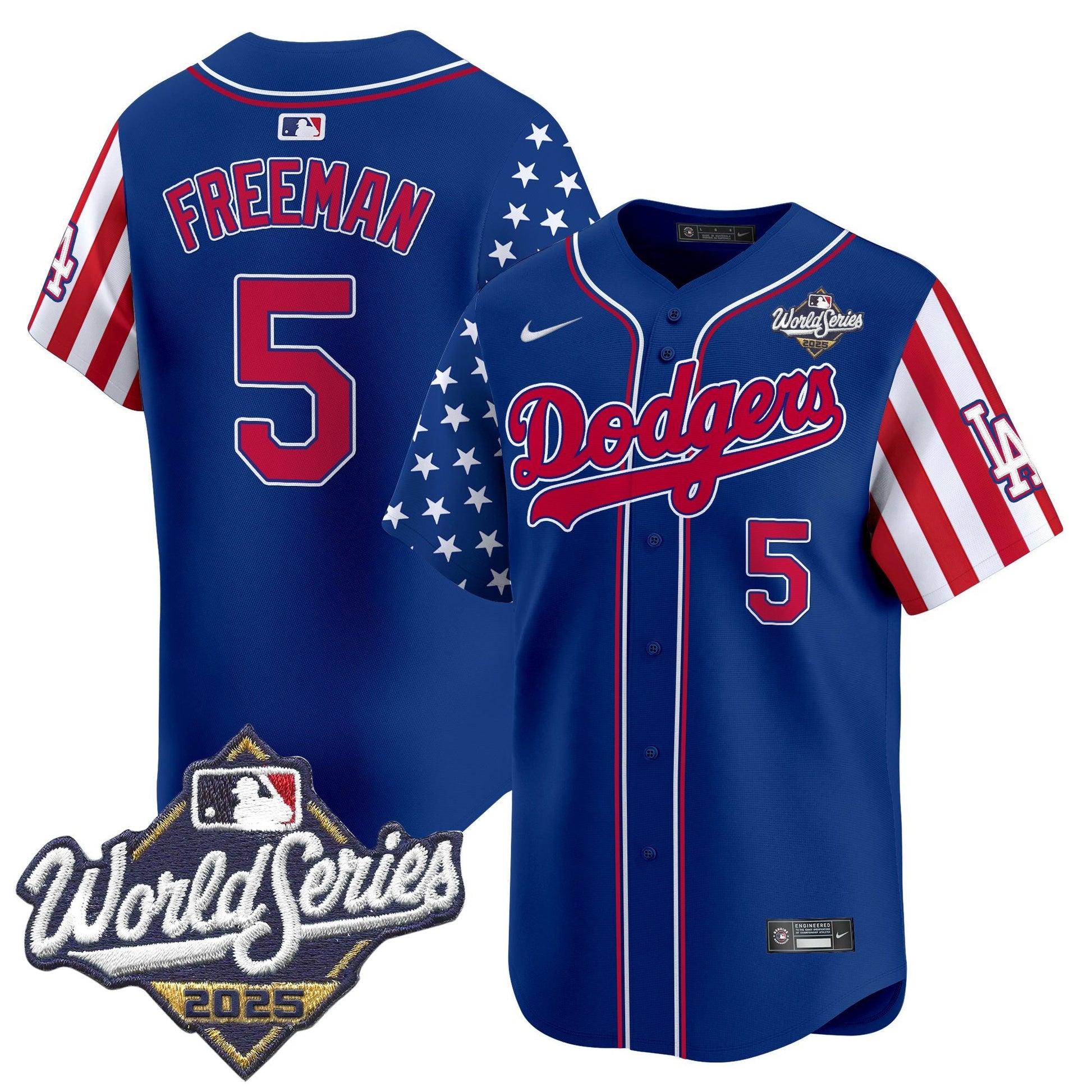 Men's Dodgers 2025 World Series Vapor Premier Limited Jersey - American Style - All Stitched