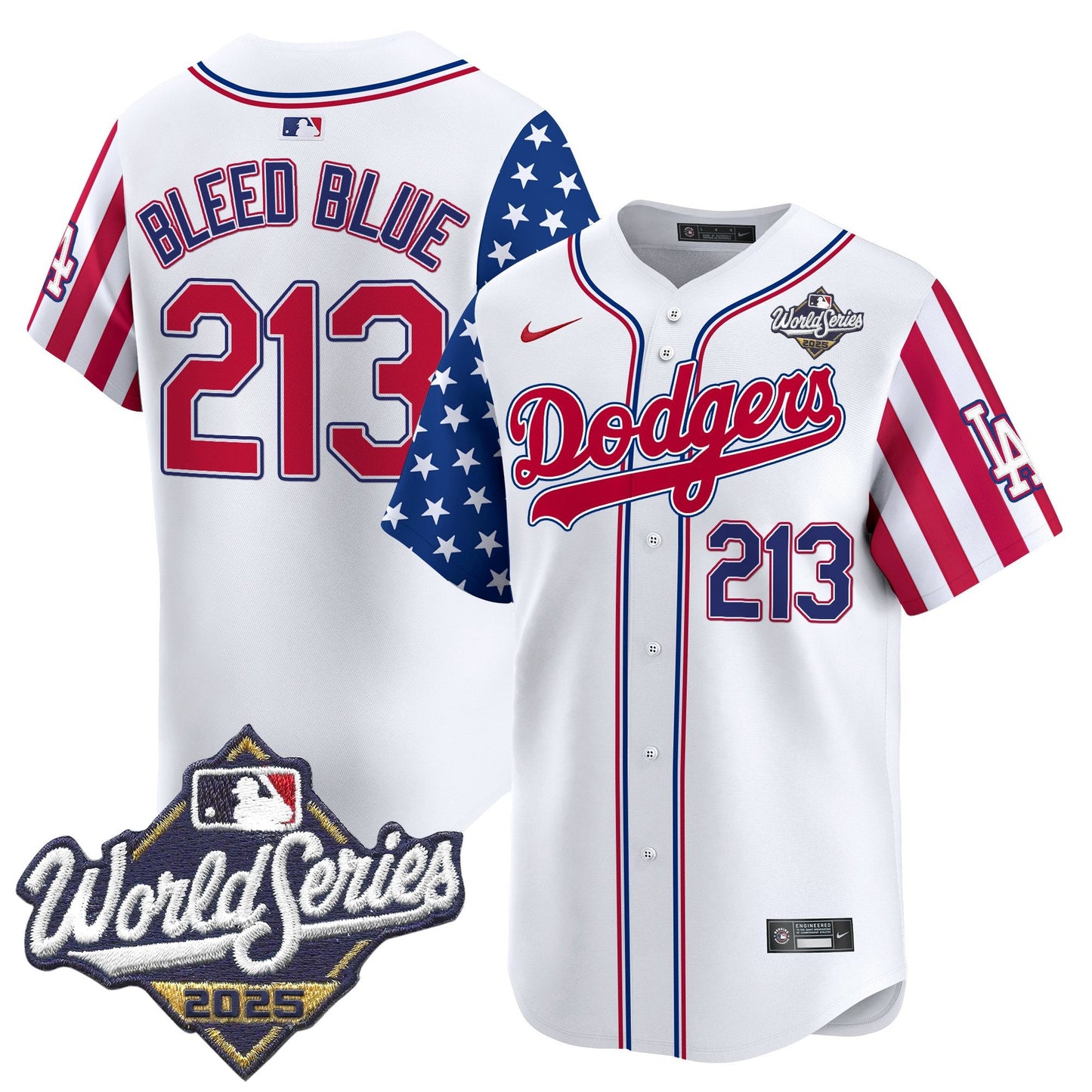 Men's Dodgers 2025 World Series Vapor Premier Limited Jersey - American Style - All Stitched