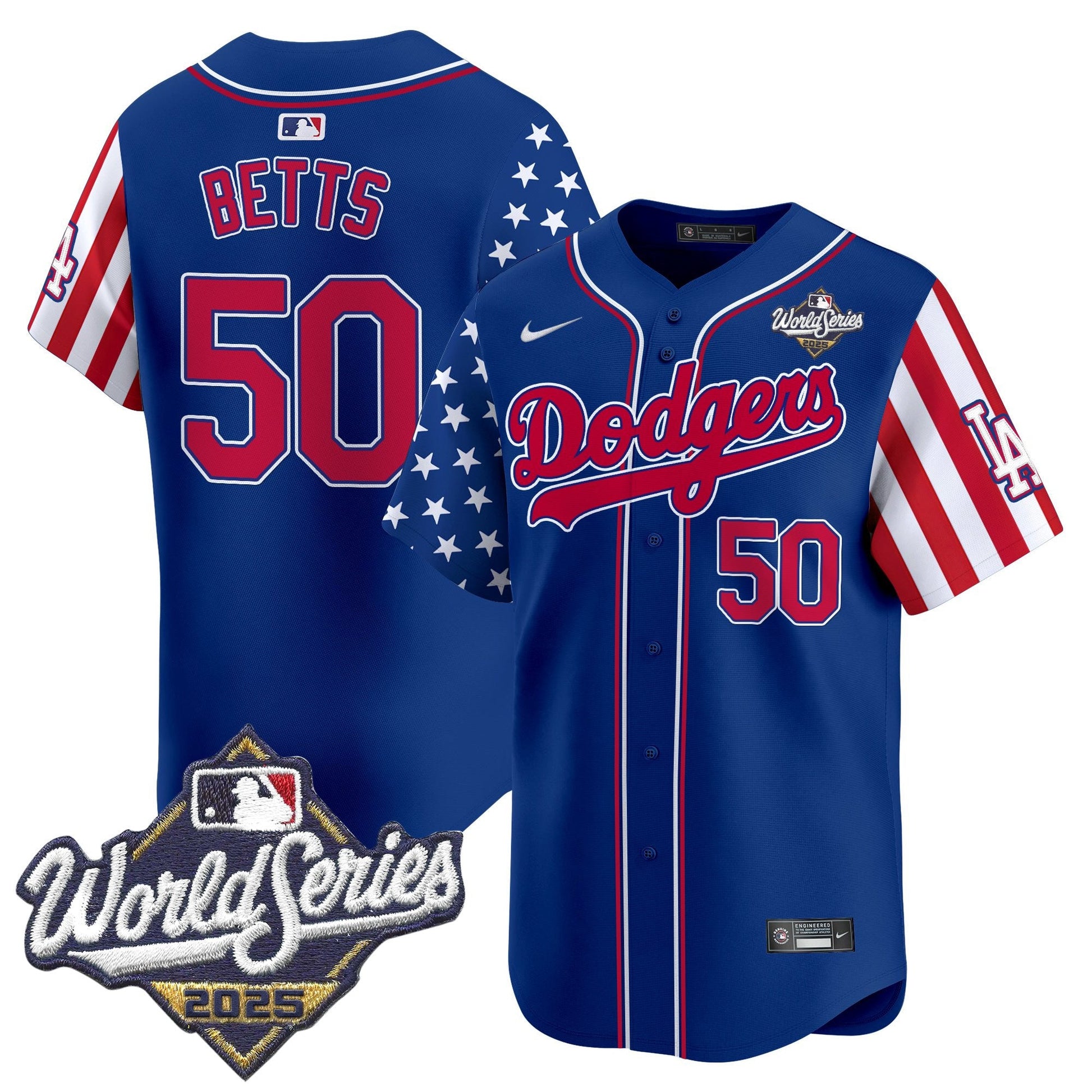 Men's Dodgers 2025 World Series Vapor Premier Limited Jersey - American Style - All Stitched