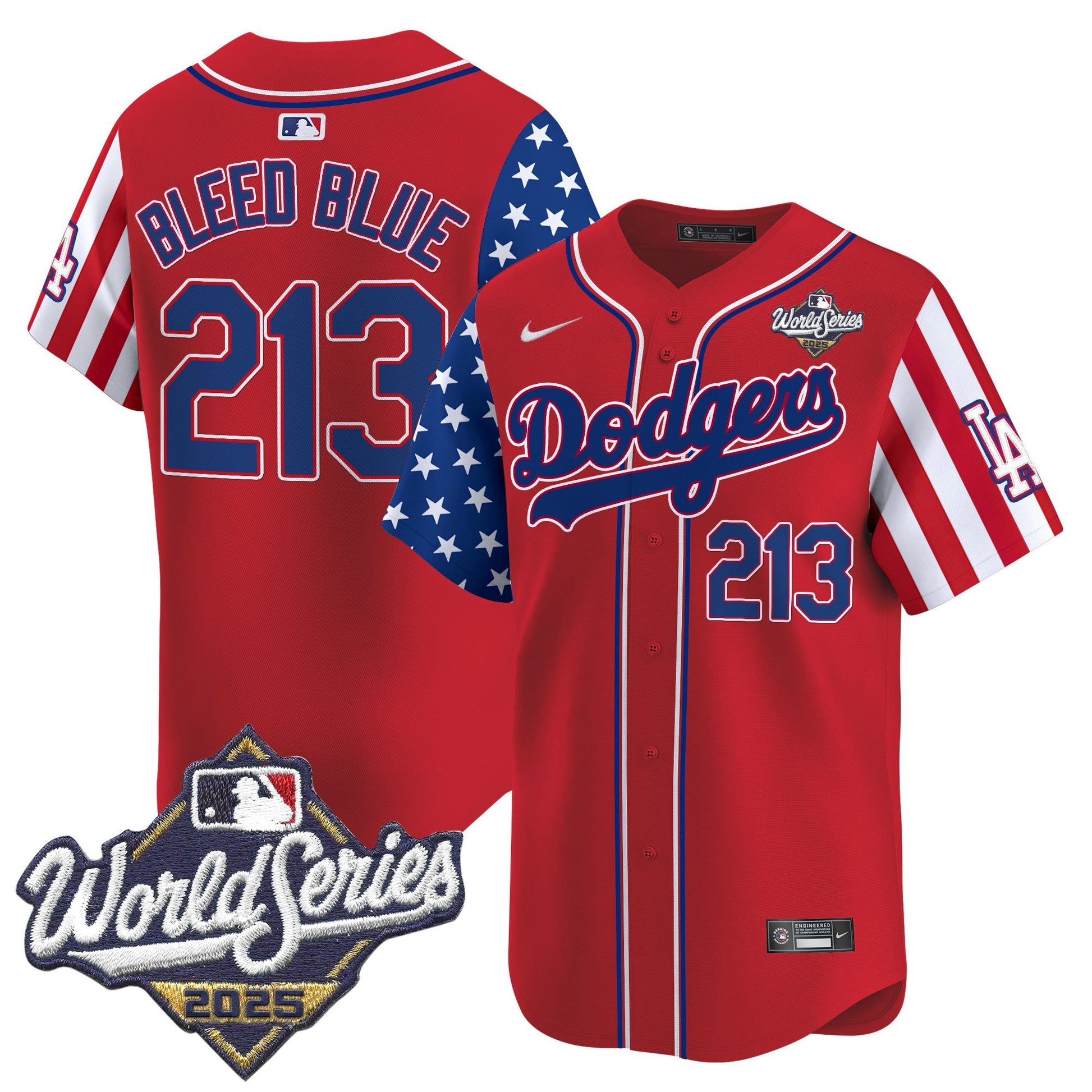 Men's Dodgers 2025 World Series Vapor Premier Limited Jersey - American Style - All Stitched