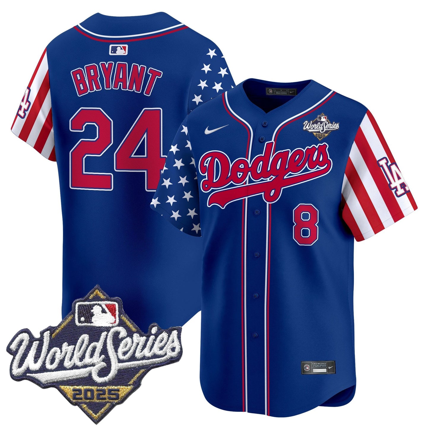 Men's Dodgers 2025 World Series Vapor Premier Limited Jersey - American Style - All Stitched