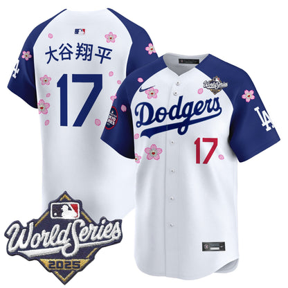 Men's Dodgers 2025 World Series x Tokyo Series Vapor Premier Limited Jersey V2 - All Stitched