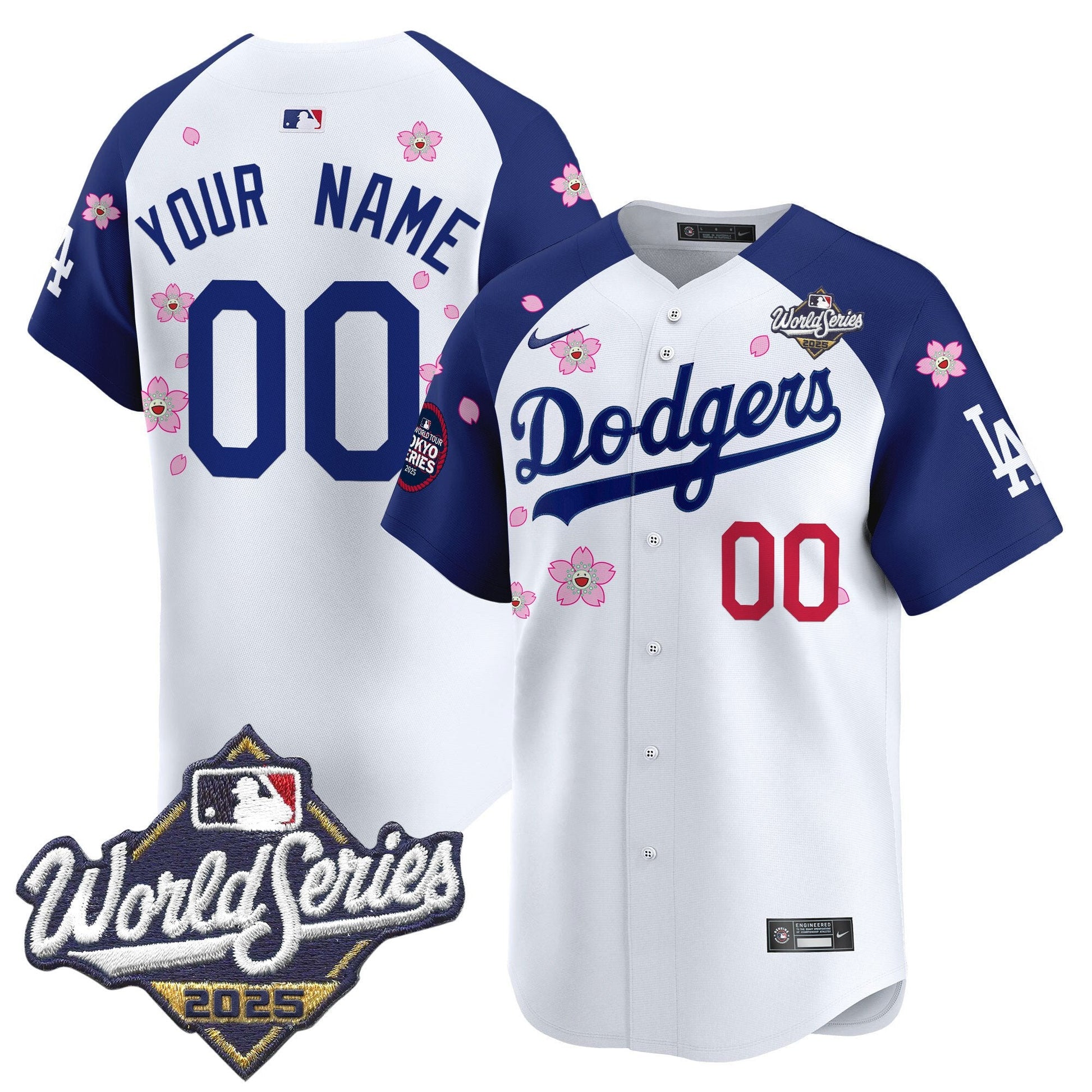 Dodgers 2025 World Series x Tokyo Series Vapor Premier Limited Custom Jersey V2 - All Stitched