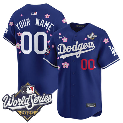 Dodgers 2025 World Series x Tokyo Series Vapor Premier Limited Custom Jersey V2 - All Stitched