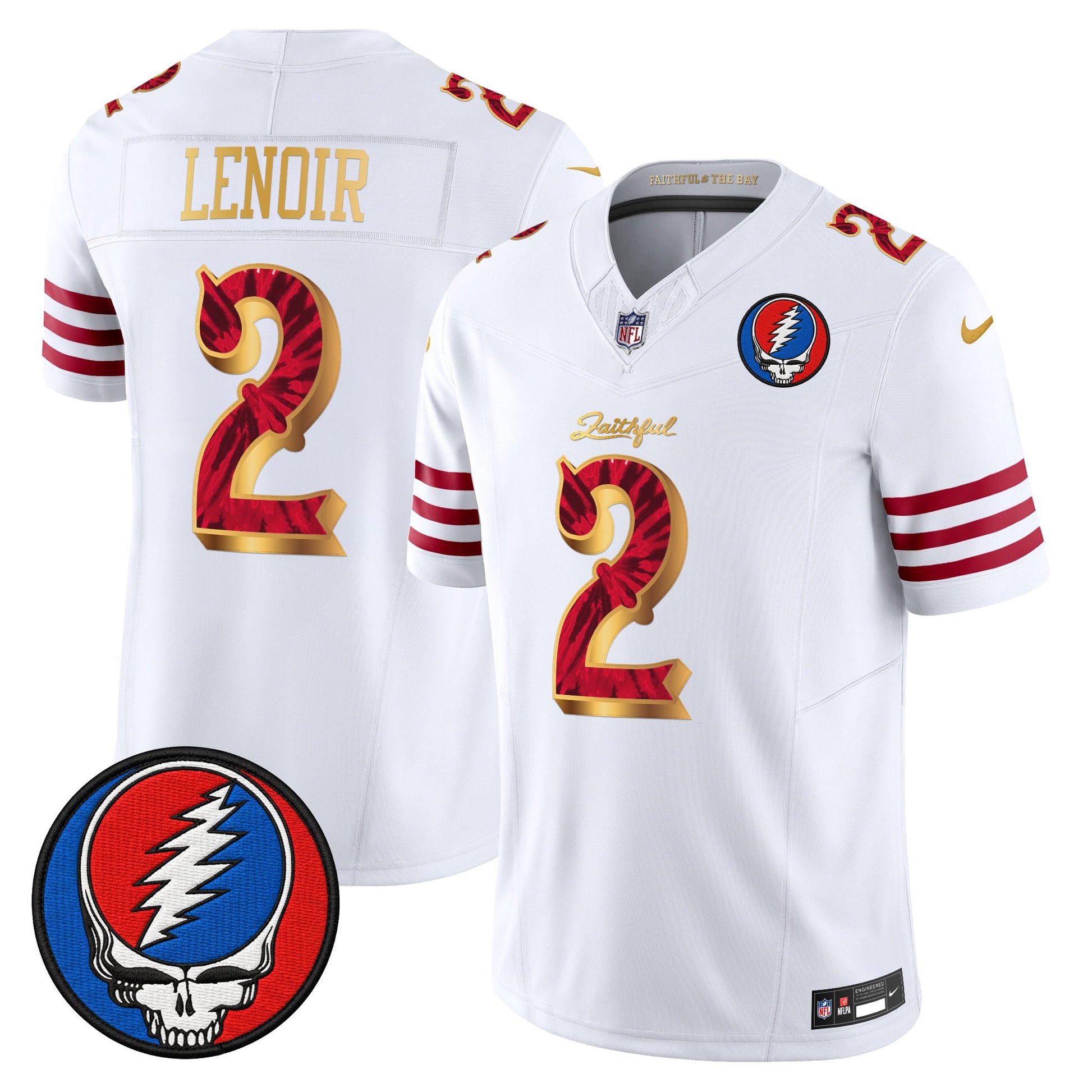 Men's San Francisco 49ers x Grateful Dead Rivalries Vapor Limited Jersey - Rivalries Edition - All Stitched