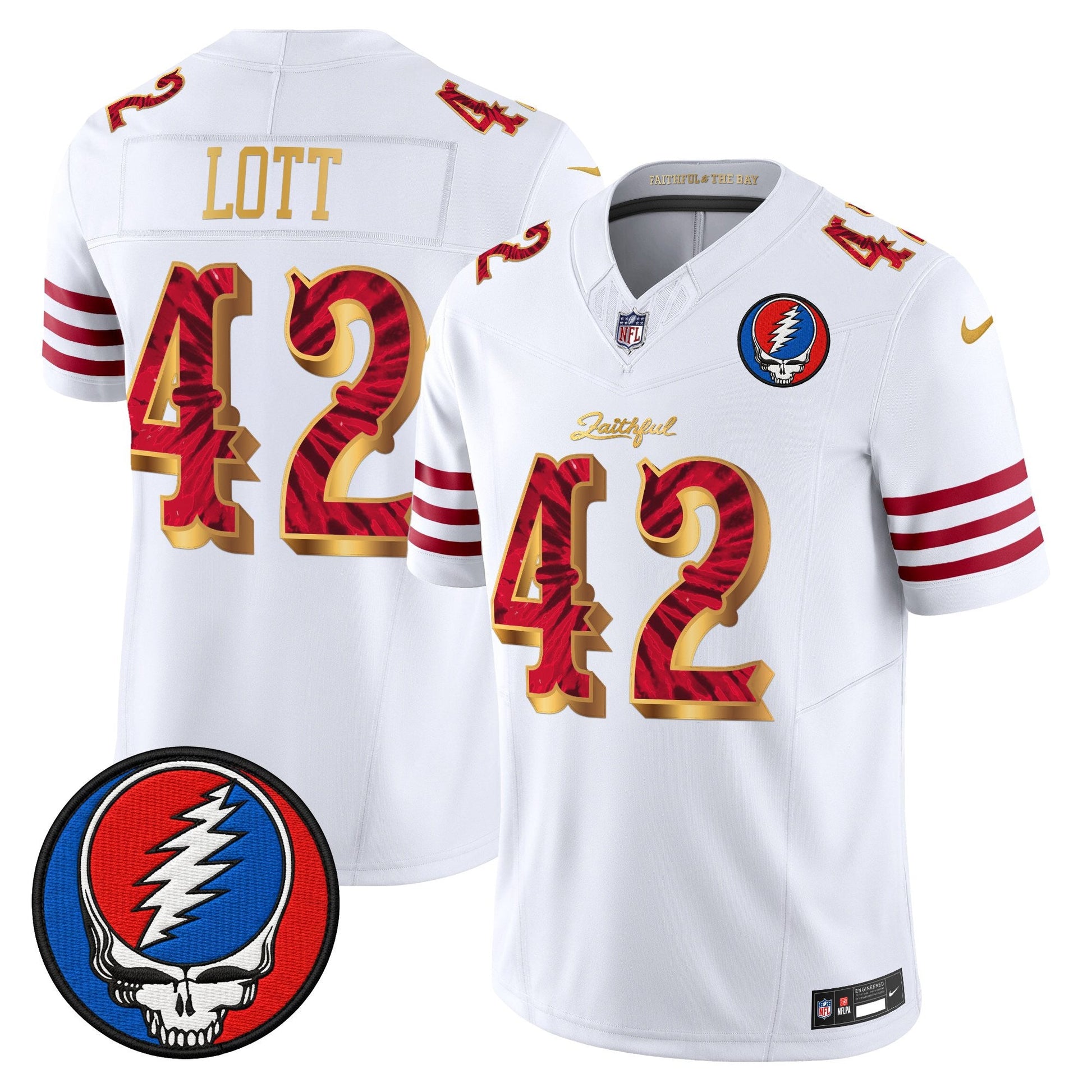 Men's San Francisco 49ers x Grateful Dead Rivalries Vapor Limited Jersey - Rivalries Edition - All Stitched