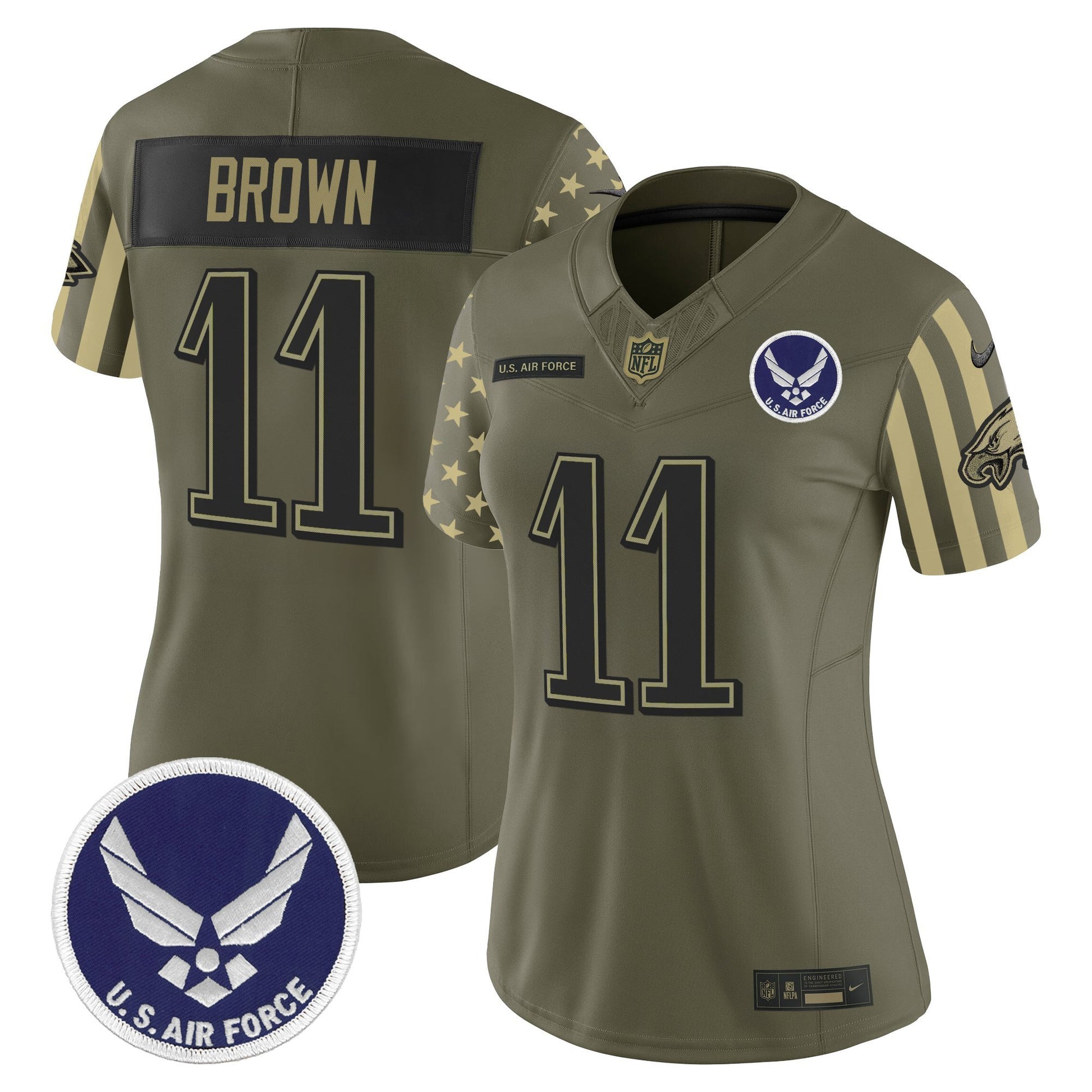 Women's Philadelphia Eagles x U.S. Military Veteran Vapor Limited Jersey - All Stitched