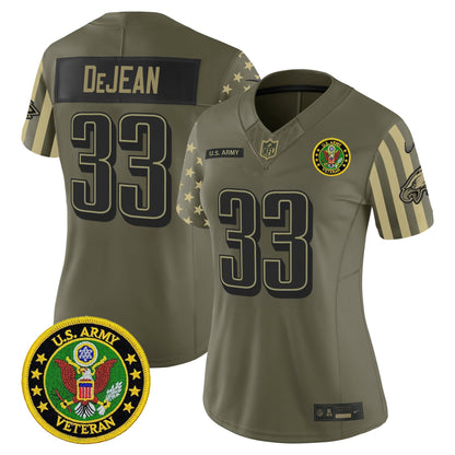 Women's Philadelphia Eagles x U.S. Military Veteran Vapor Limited Jersey - All Stitched