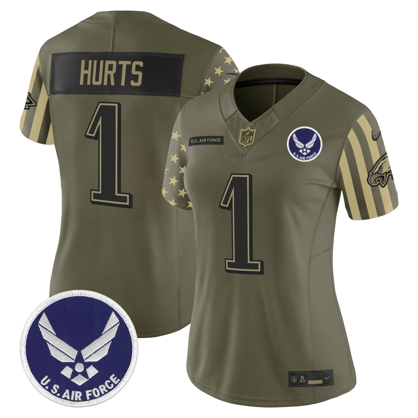 Women's Philadelphia Eagles x U.S. Military Veteran Vapor Limited Jersey - All Stitched