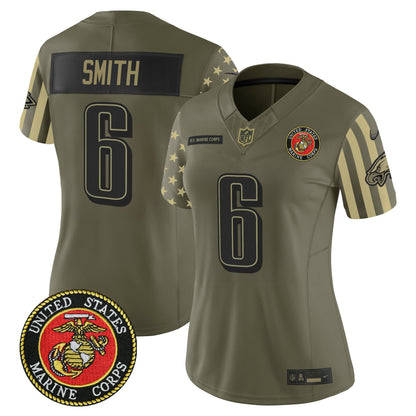 Women's Philadelphia Eagles x U.S. Military Veteran Vapor Limited Jersey - All Stitched