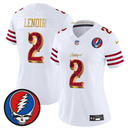 Women's San Francisco 49ers x Grateful Dead Rivalries Vapor Limited Jersey - Rivalries Edition - All Stitched