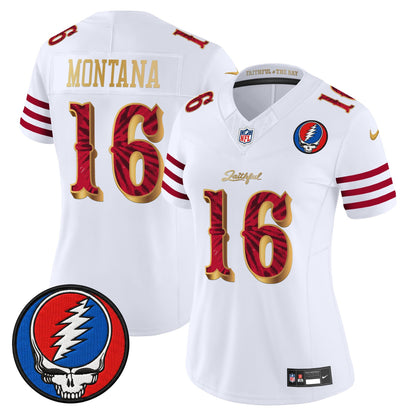 Women's San Francisco 49ers x Grateful Dead Rivalries Vapor Limited Jersey - Rivalries Edition - All Stitched