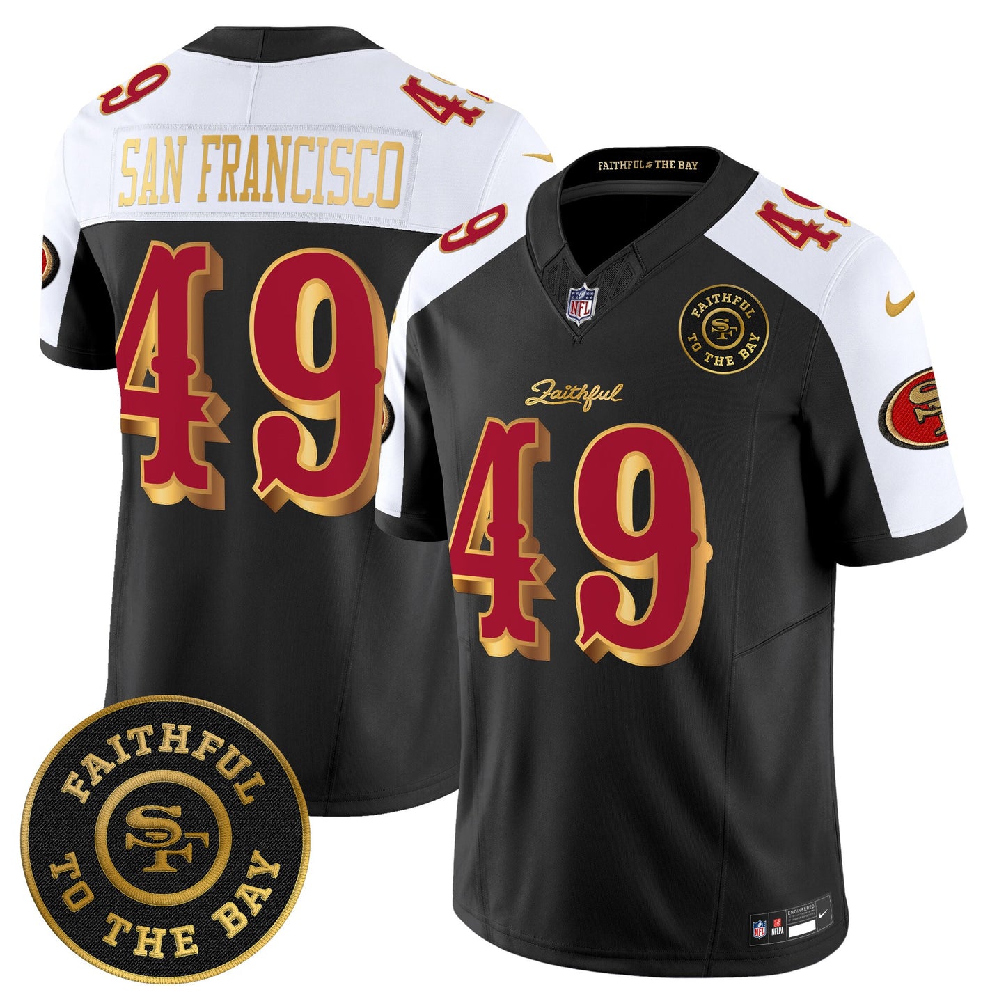 Men's 49ers “Rivalries” Vapor Limited Jersey - Faithful To The Bay Patch - All Stitched