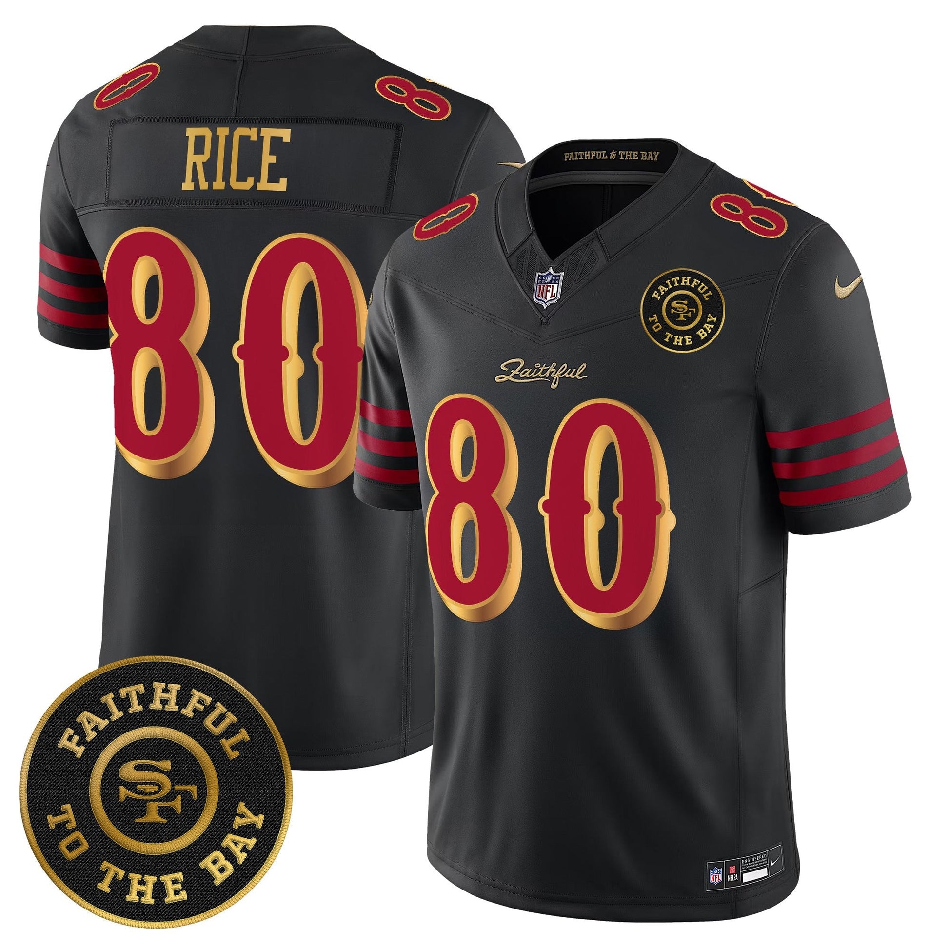 Men's 49ers “Rivalries” Vapor Limited Jersey - Faithful To The Bay Patch - All Stitched