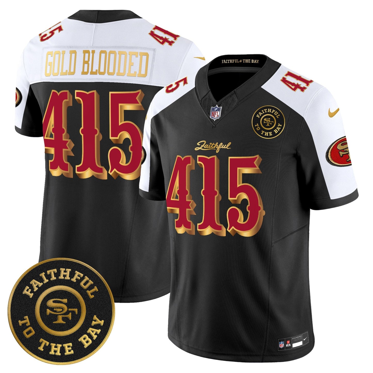Men's 49ers “Rivalries” Vapor Limited Jersey - Faithful To The Bay Patch - All Stitched