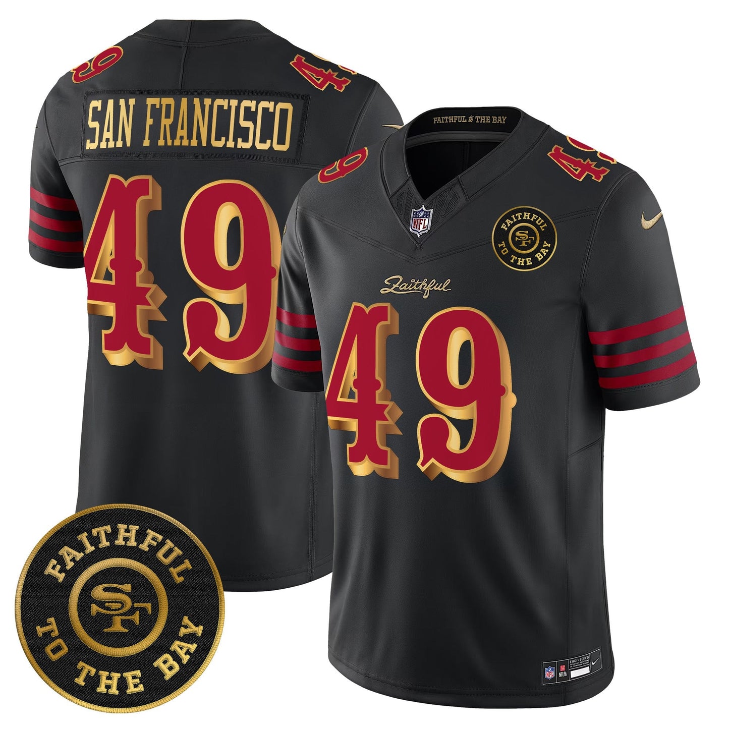 Men's 49ers “Rivalries” Vapor Limited Jersey - Faithful To The Bay Patch - All Stitched