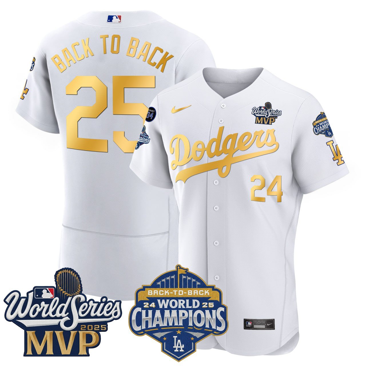 Back To Back Dodgers Jersey - All Stitched