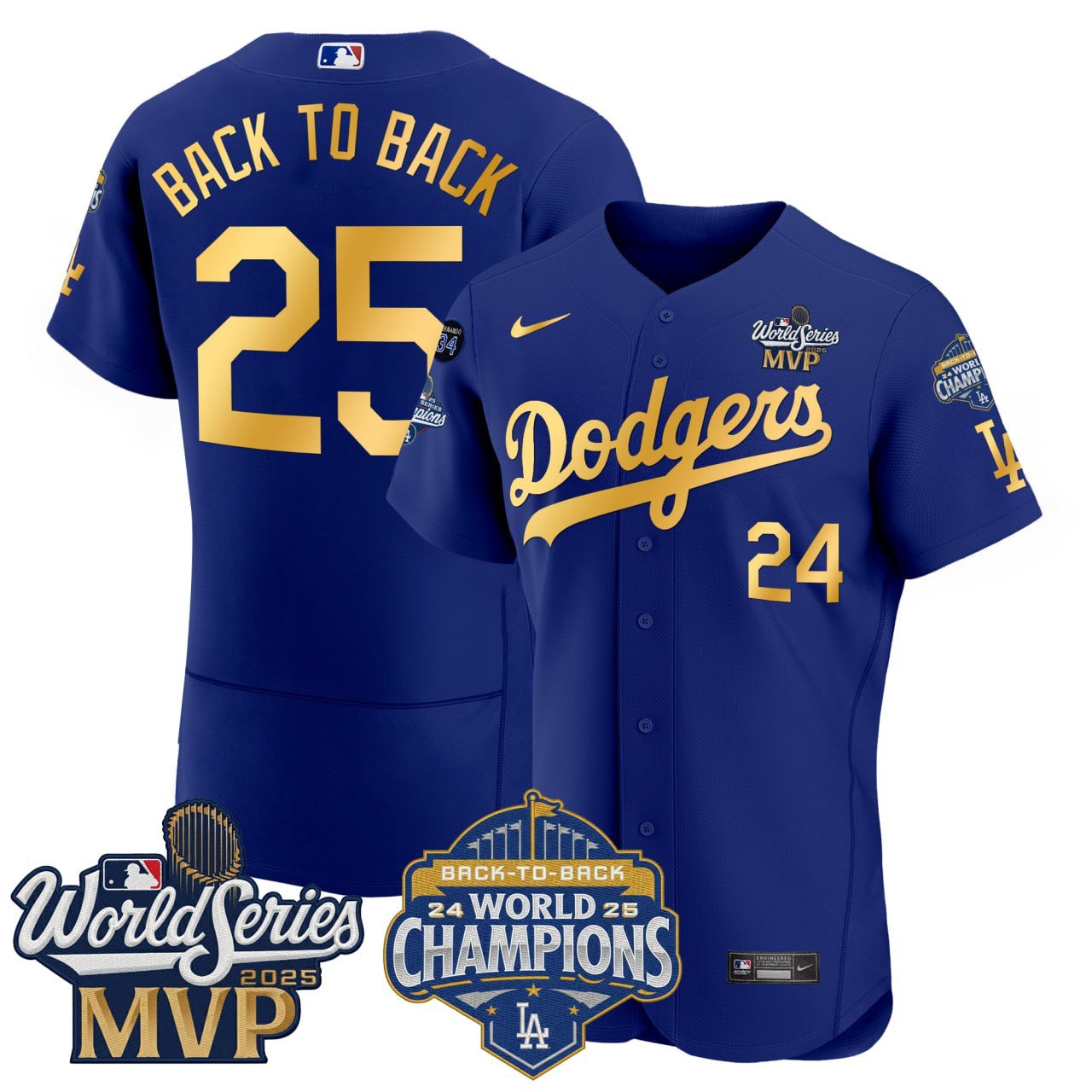 Back To Back Dodgers Jersey - All Stitched