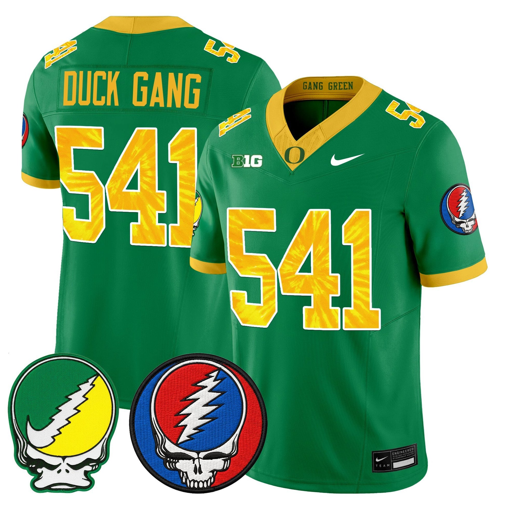 Men's Oregon Ducks 2025 'Grateful Ducks x Grateful Dead' Vapor Limited Jersey - All Stitched