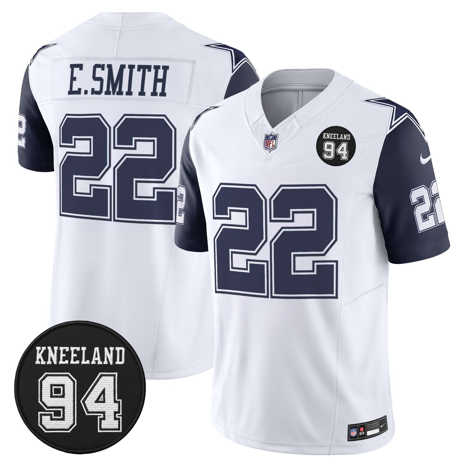 Men's Dallas Cowboys #94 Marshawn Kneeland Memorial Patch Vapor Limited Jersey - All Stitched