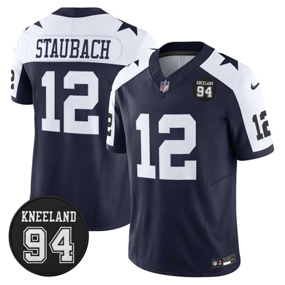 Men's Dallas Cowboys #94 Marshawn Kneeland Memorial Patch Vapor Limited Jersey - All Stitched