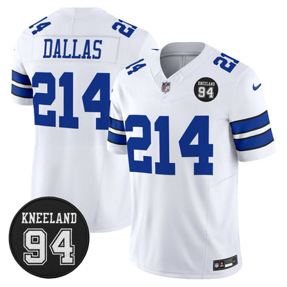 Men's Dallas Cowboys #94 Marshawn Kneeland Memorial Patch Vapor Limited Jersey - All Stitched
